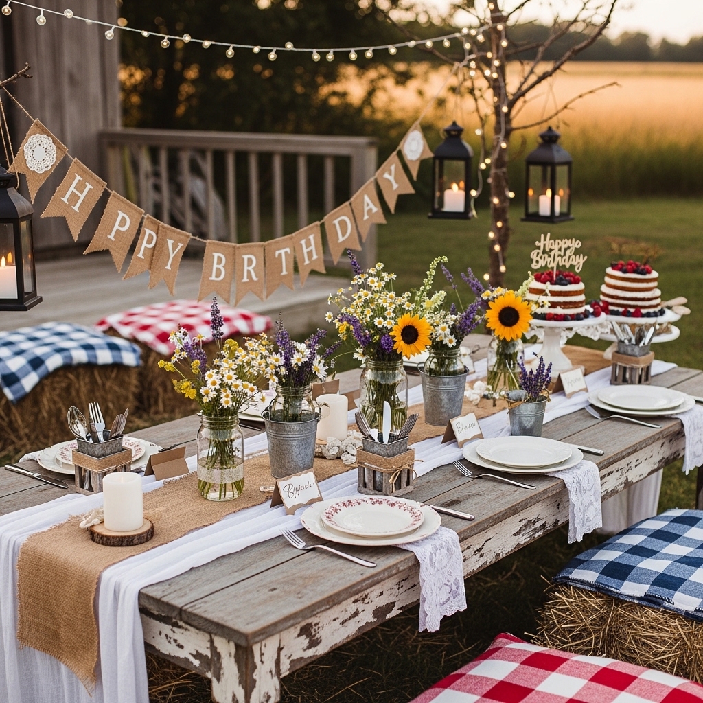 21 Charming Farmhouse Birthday Party Decor Ideas for a Cozy Rustic Celebration