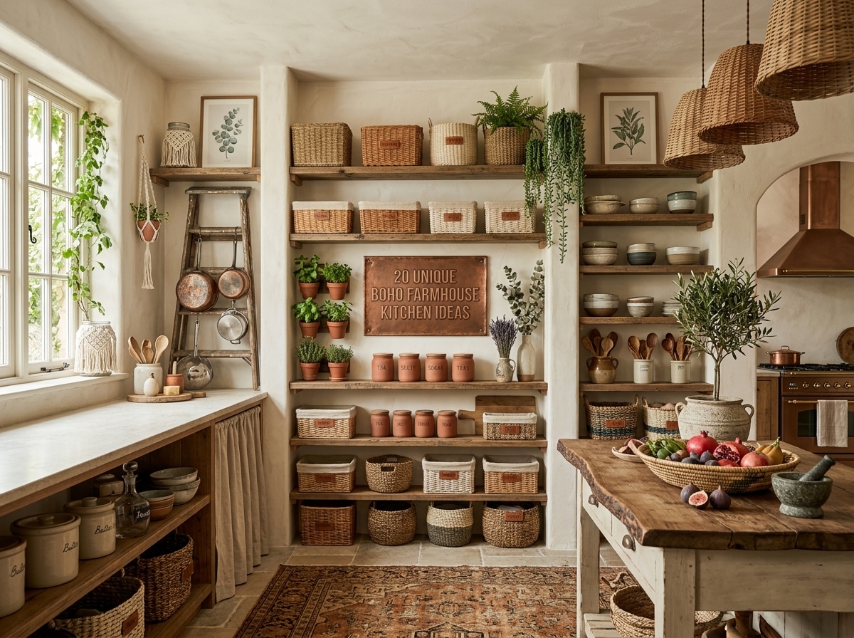 20 Boho Farmhouse Kitchen Ideas That Feel Unique