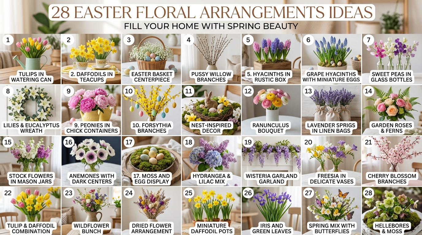 28 Easter Floral Arrangements Ideas to Fill Your Home with Spring Beauty