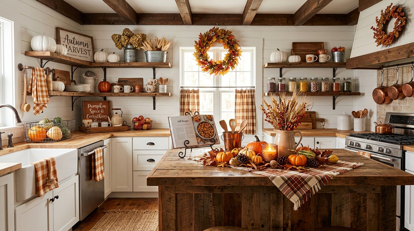 24 Farmhouse Fall Kitchen Decor Ideas That Feel Warm & Rustic