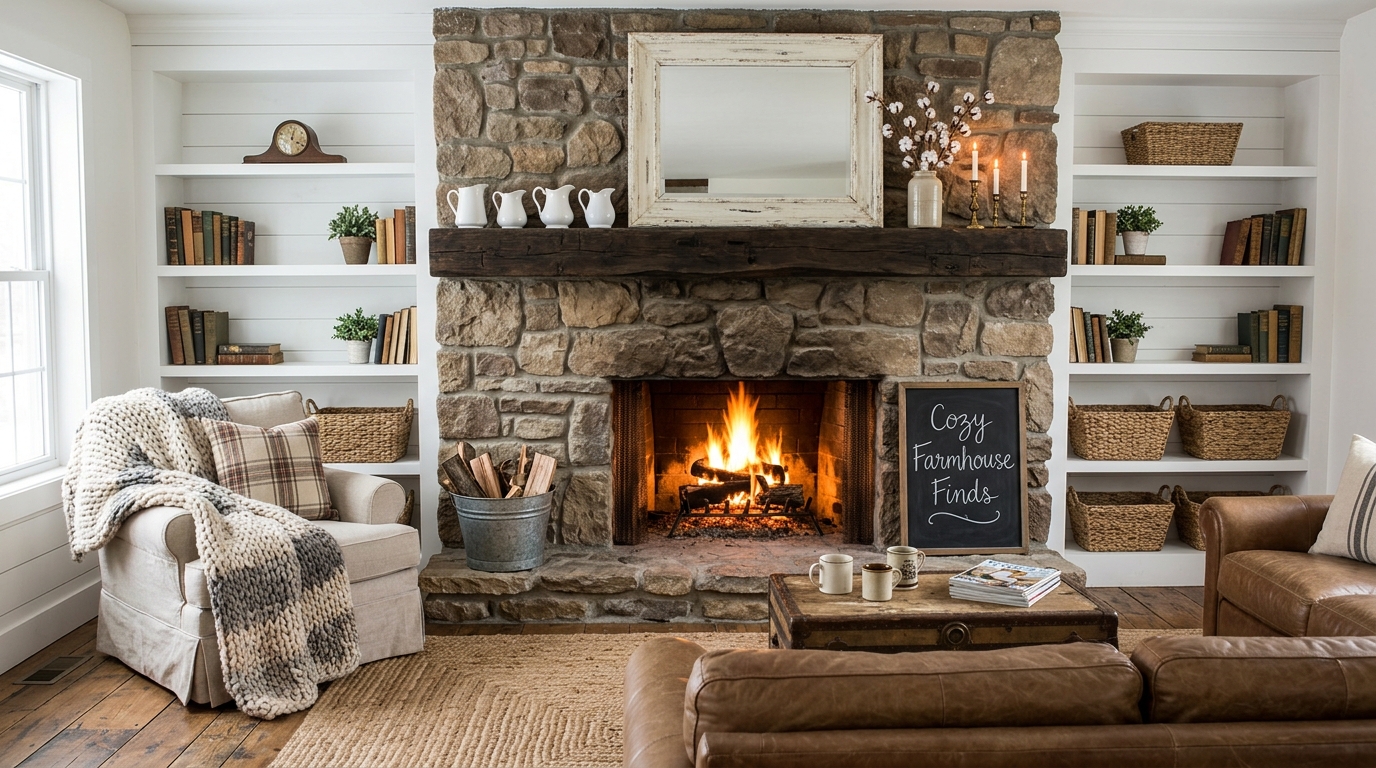 26 Farmhouse Fireplace Ideas That Warm Any Space