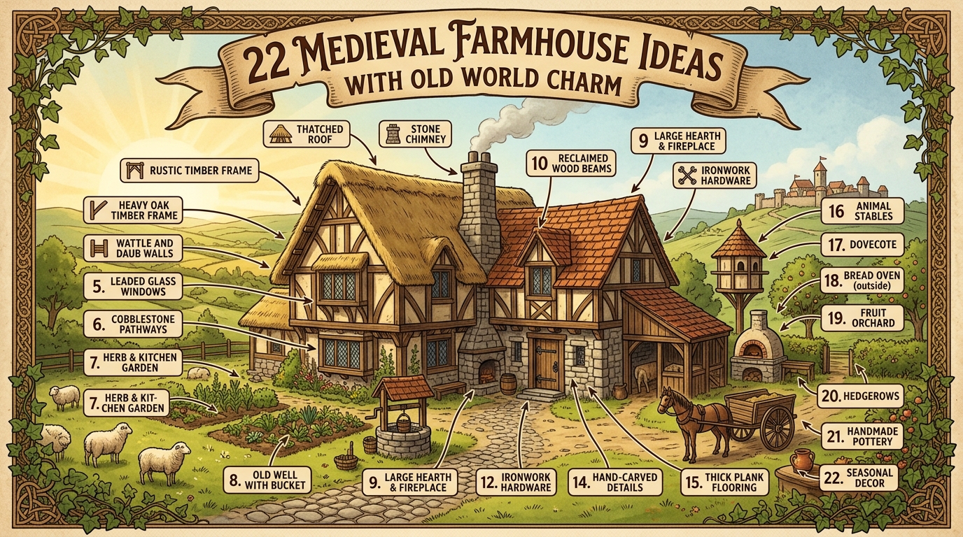 22 Medieval Farmhouse Ideas With Old World Charm