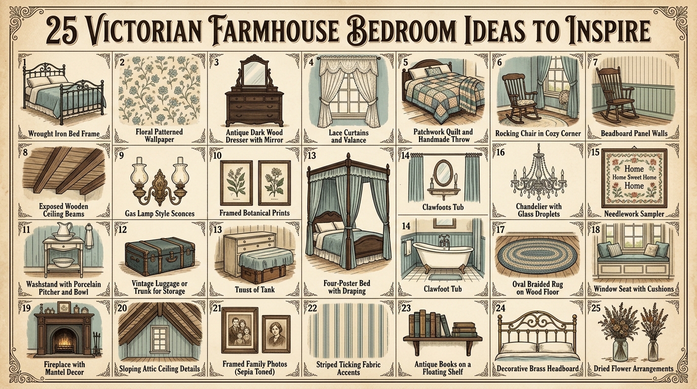 25 Victorian Farmhouse Bedroom Ideas to Inspire