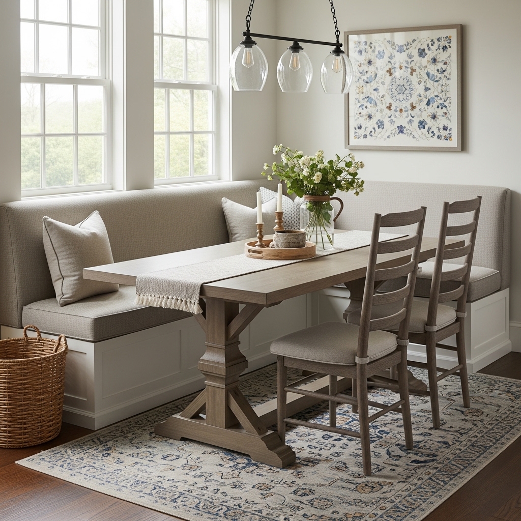 20 Farmhouse Kitchen Table with Bench Ideas That Feel Cozy & Practical