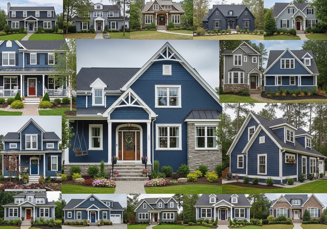 27 Dark Blue House Exterior Stunning Ideas