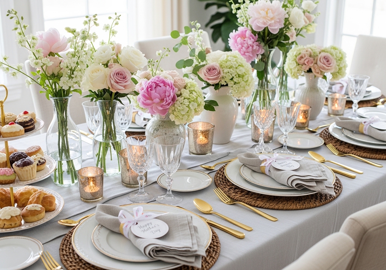 26 Mothers Day Dining Table Decoration Ideas