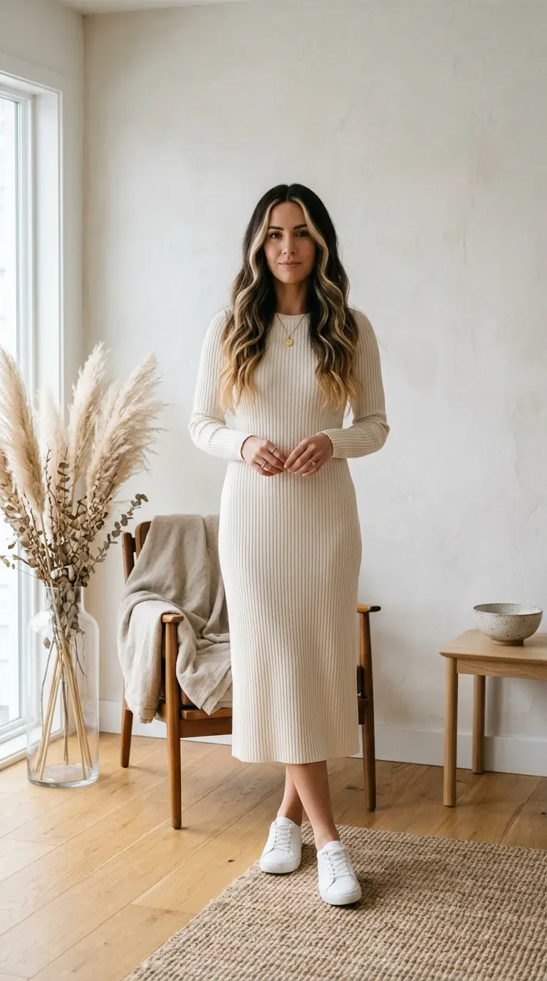 Woman with long dark brunette hair transitioning to lighter ombre ends and blonde money piece