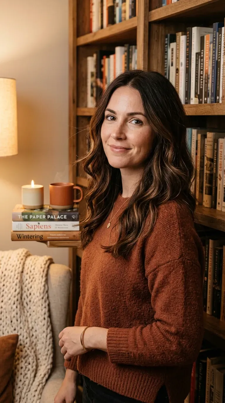 Brunette woman with subtle chocolate-toned balayage blending seamlessly into her deep brown base