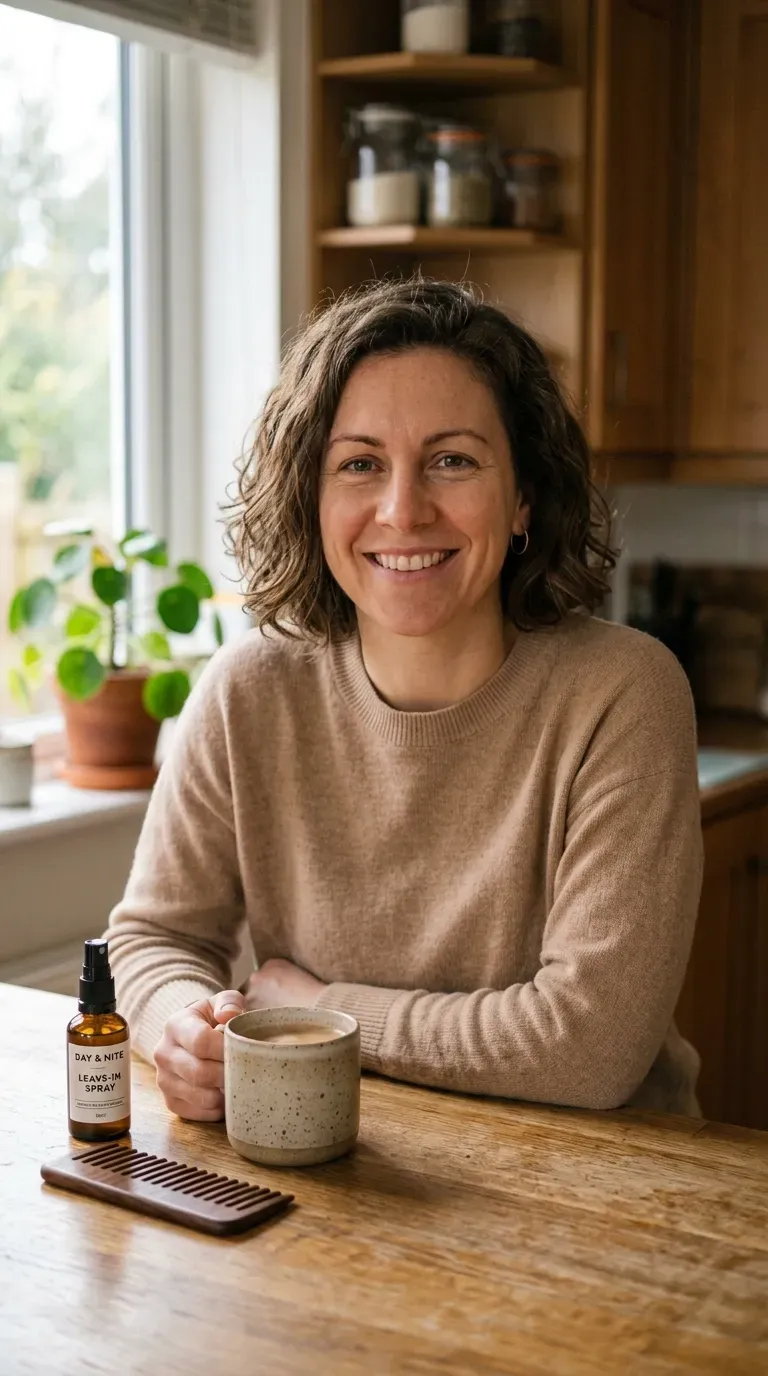 Woman with a simple, low-maintenance stacked bob styled for easy everyday wear