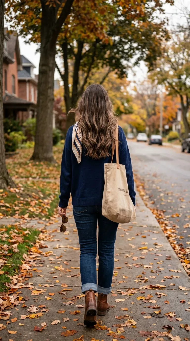 Woman with long brunette hair showing soft mocha tone-on-tone balayage flowing through the lengths