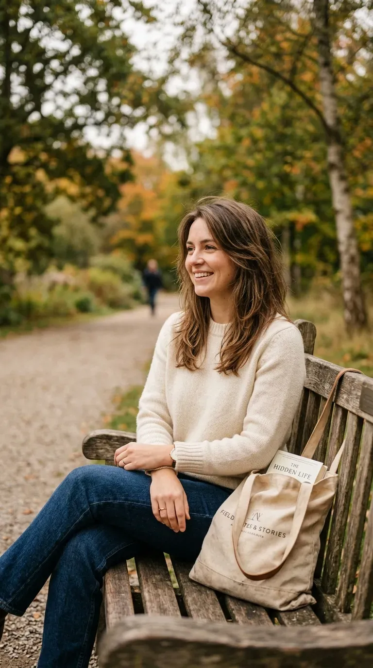 Woman over 50 with low-maintenance layered haircut styled for easy grow-out