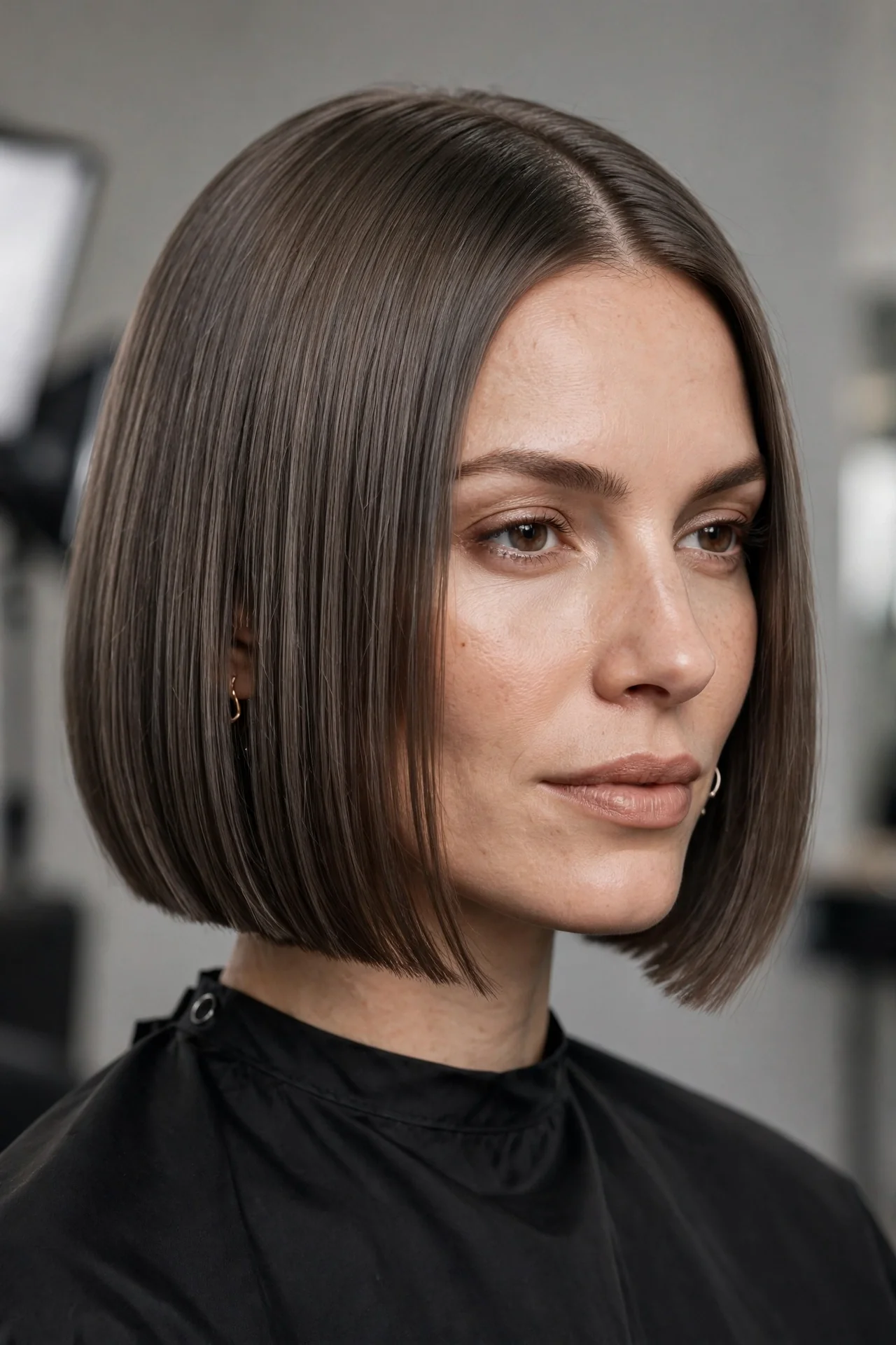 Blunt Chin-Length Bob for Instant Density