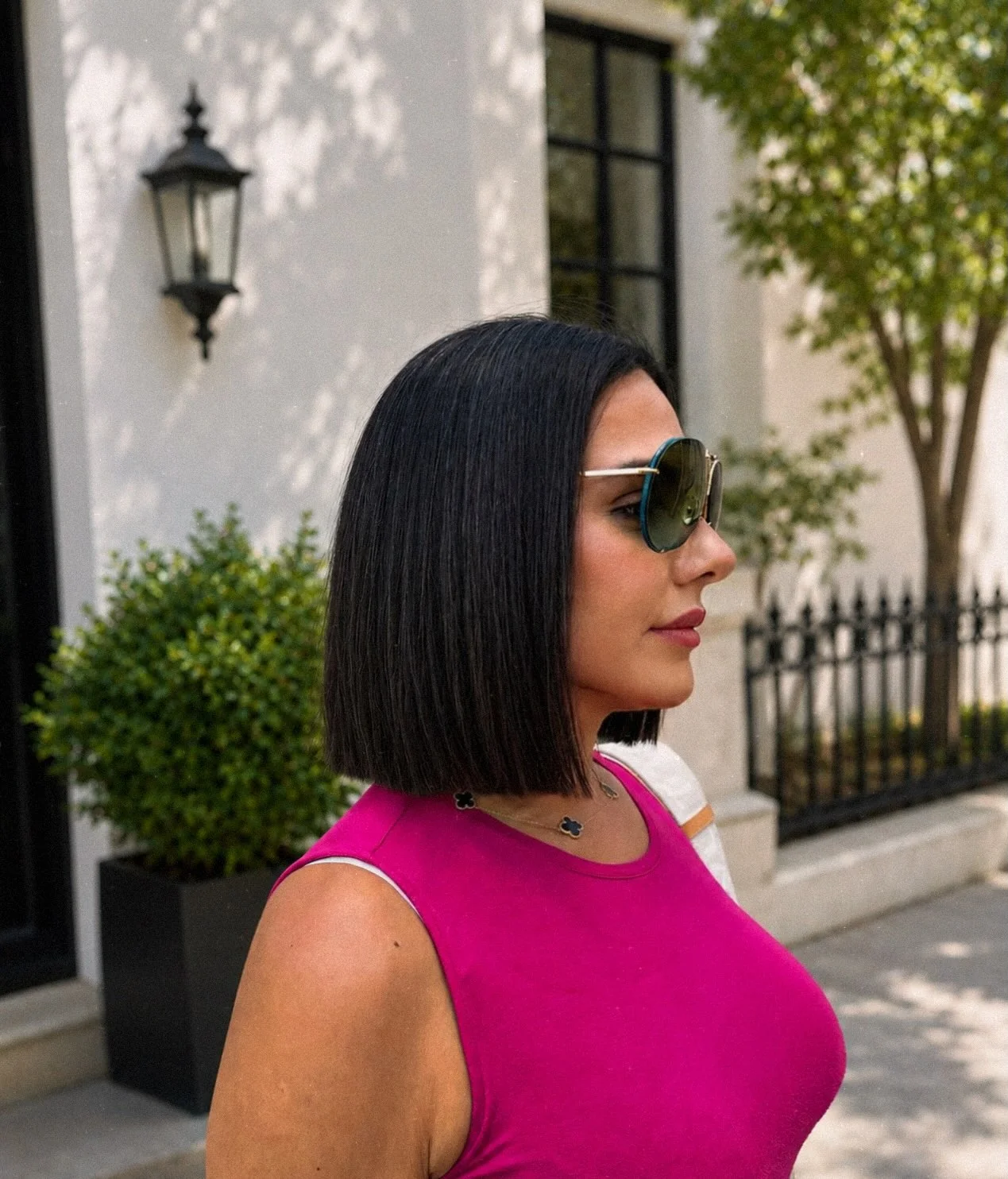 Blunt Chin-Length Short Bob for Thin Hair with a Deep Side Part