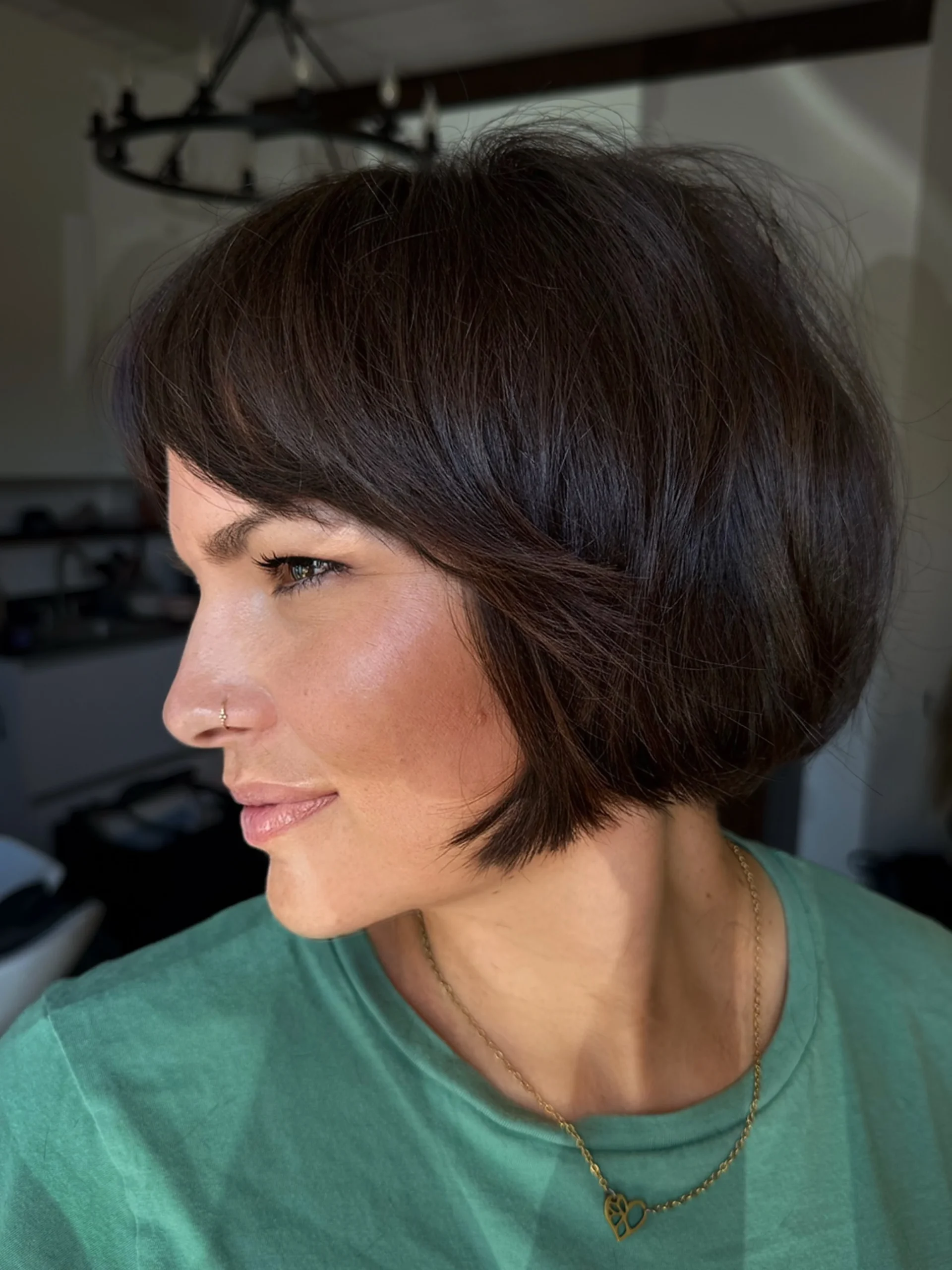 Textured French Bob with Wispy Bangs