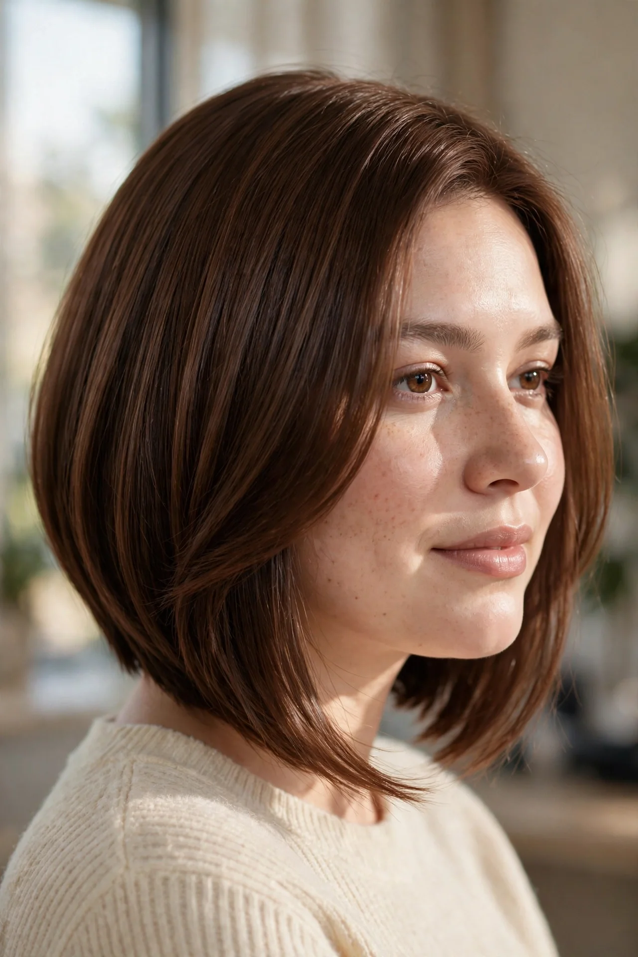 Angled Bob for Round Faces