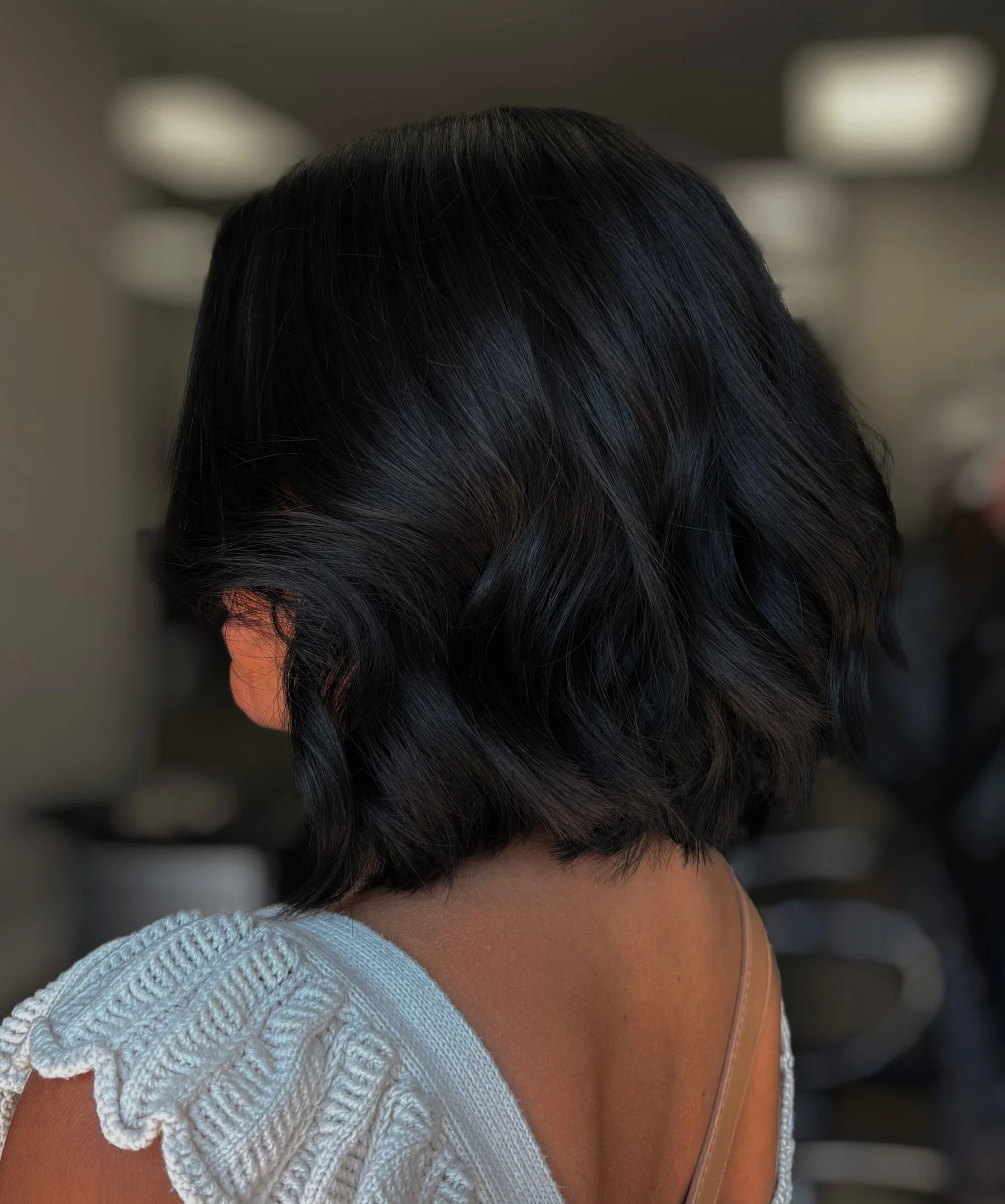 Wavy Beach Short Bob with Sea Salt Spray