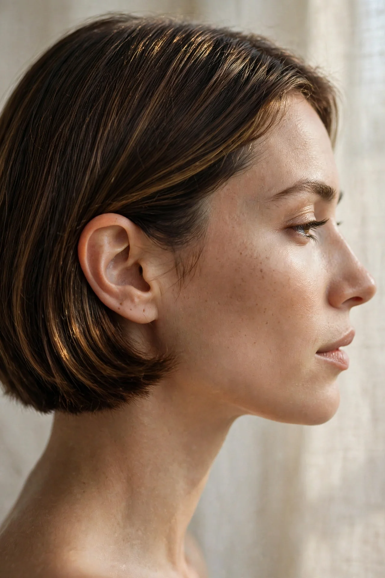 Tucked-Behind-the-Ear Bob for Face Framing