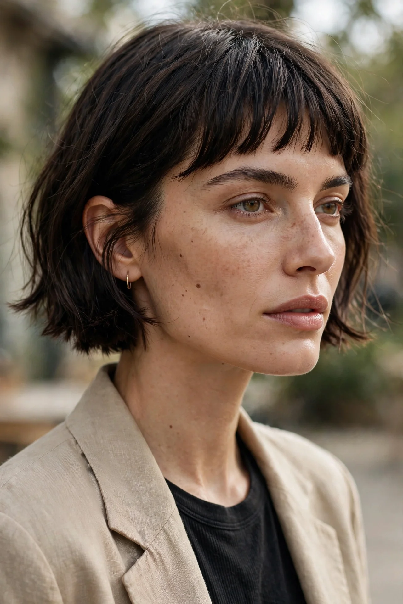 Classic French Bob with Jaw-Skimming Ease