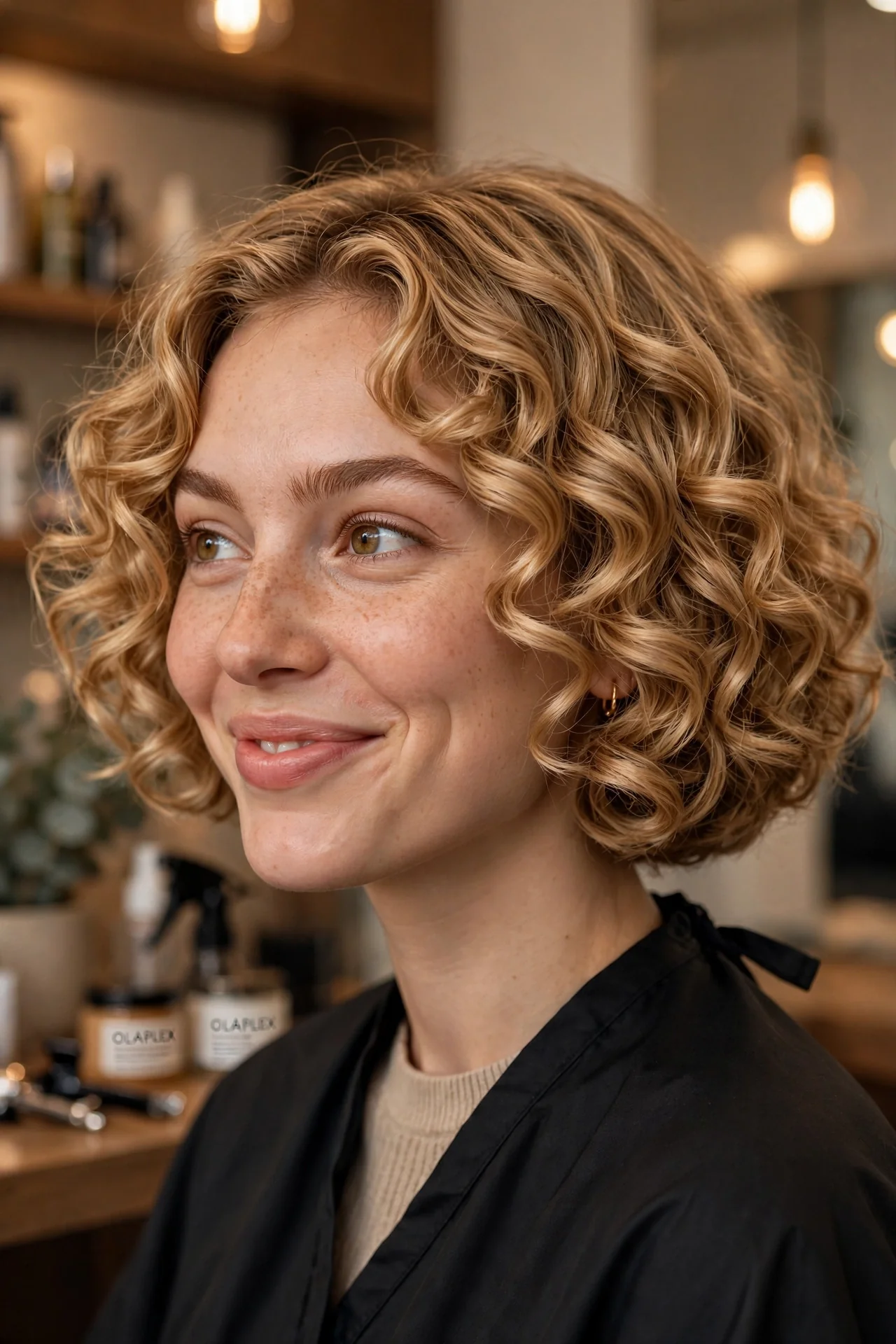 Bouncy Curled Bob with Soft Volume