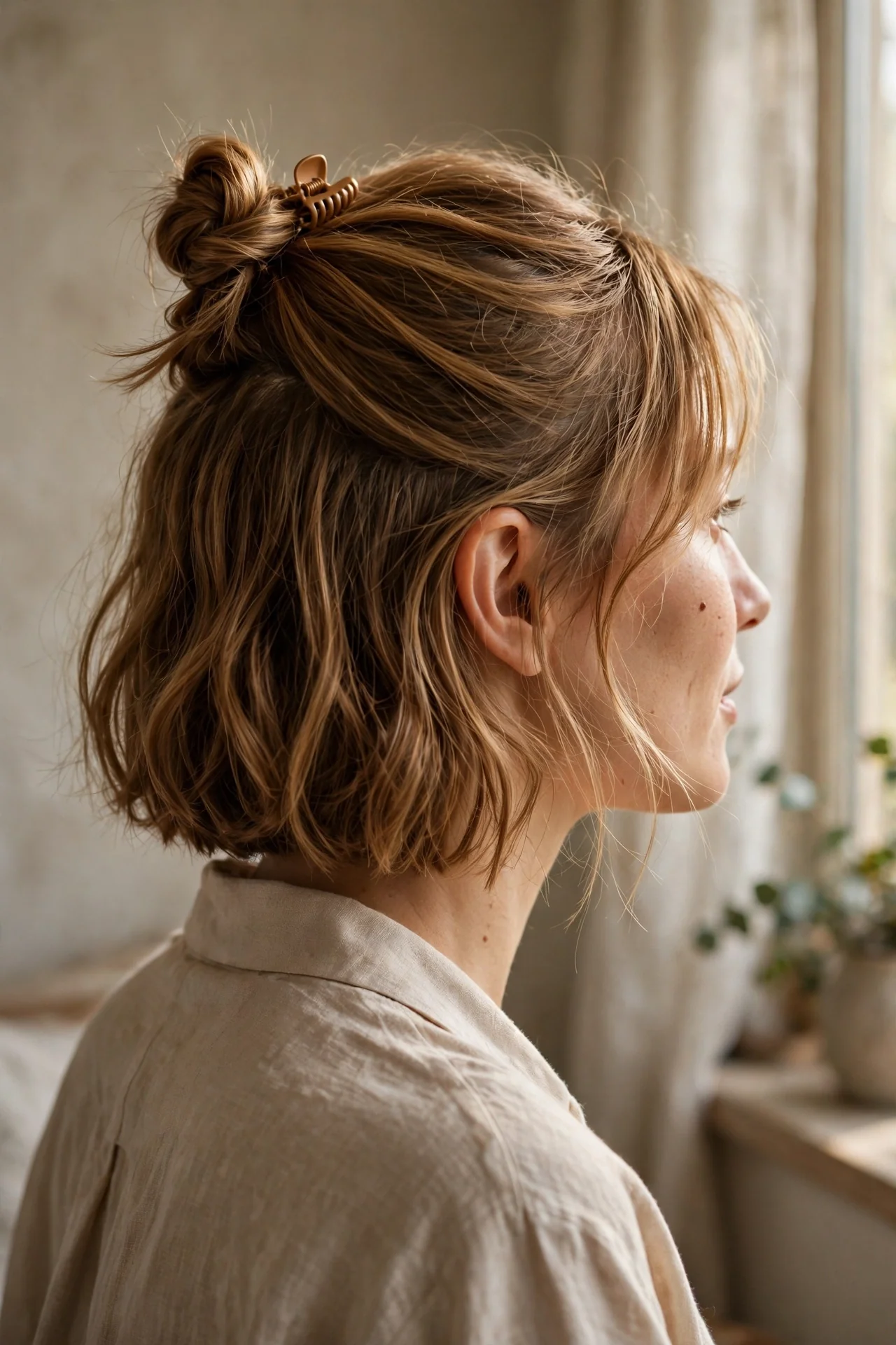 Half-Up Clip Bob for Effortless Styling