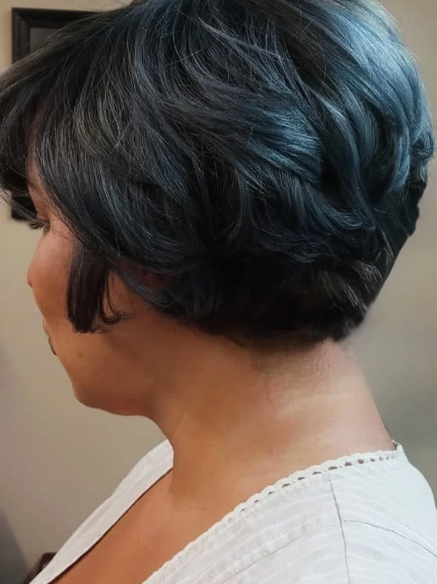 High-Crown Short Bob with Tapered Sides