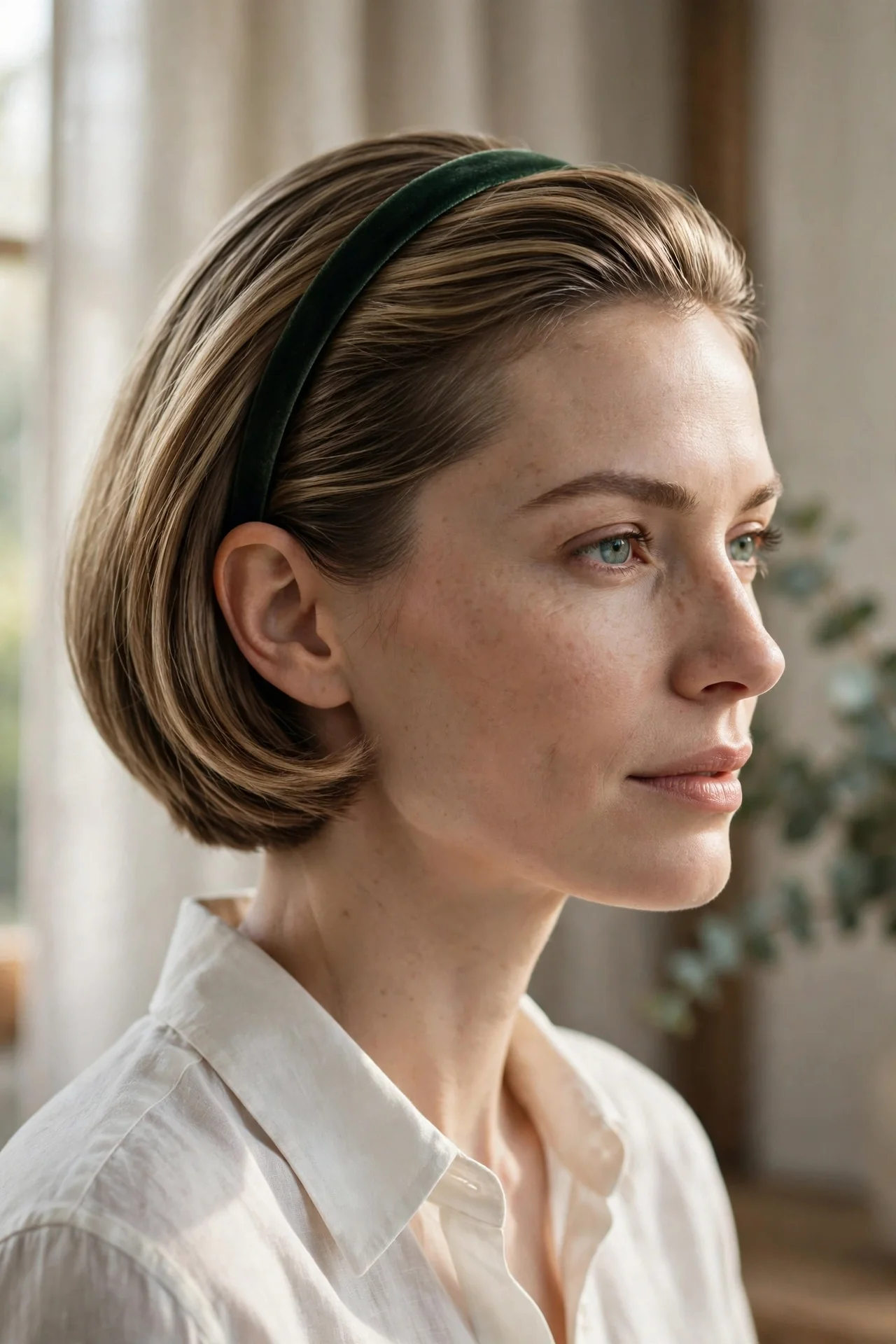 Slicked-Behind Headband Bob