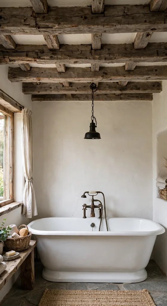 Navy Blue Tongue-and-Groove Bathroom
